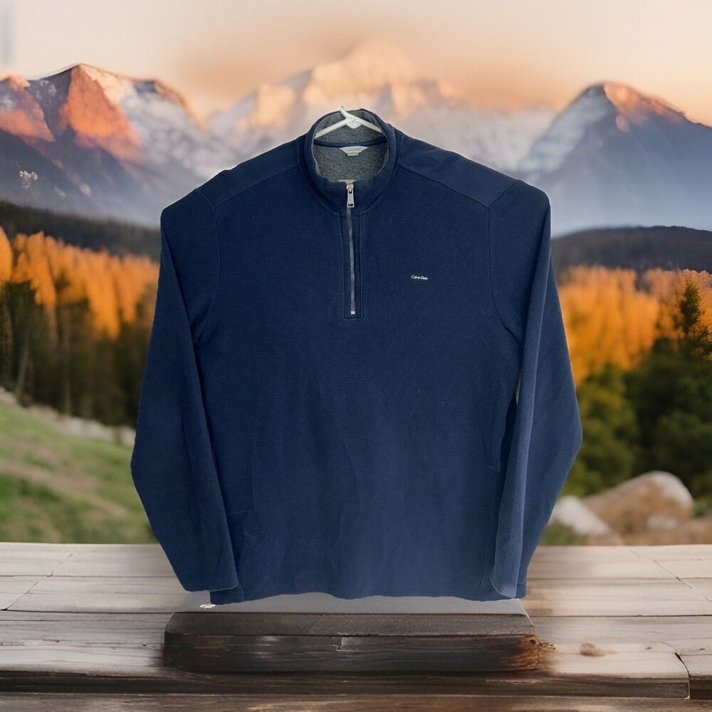 Calvin‎ Klein XL/TG Men’s Quarter Zip Pullover Sweater Long Sleeve